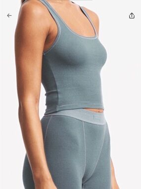 SKIMS cotton Ribbed tank  in Slate Teal